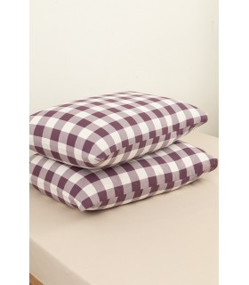 روبالشی چهارخانه بنفش انگلیش هوم