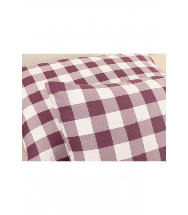 روبالشی چهارخانه بنفش انگلیش هوم